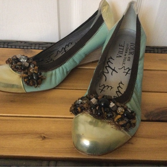 UTV Un Tour En Ville Vintage Wedge Pump size 35 - Picture 2 of 5